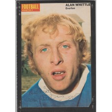 Signed picture of Alan Whittle the Everton footballer. 